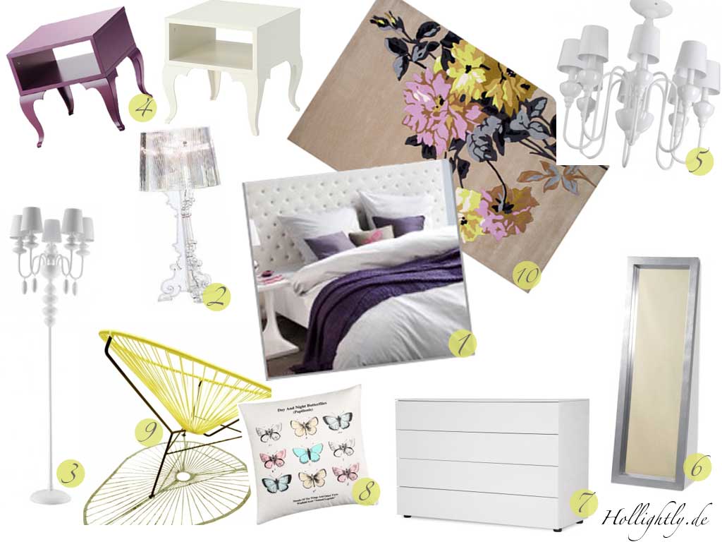 Einrichtungsideen schlafzimmer pastell blumig hollightly