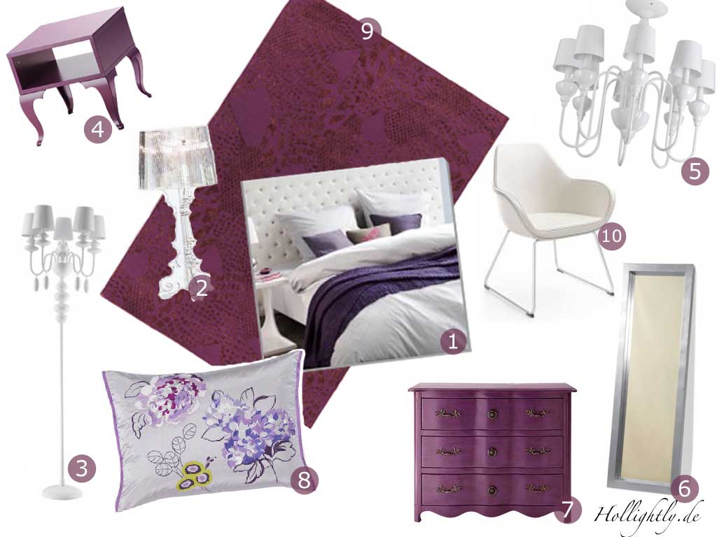 Schlafzimmer design lila – midir