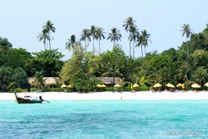 Zeavola Strand vom Wasser aus